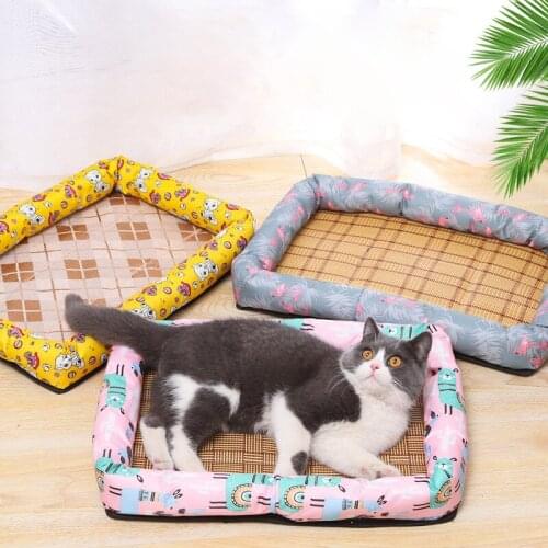 Summer Cool Cat Pet Mat Nest Beds Mats Cushion Cooling for Cats Comfort Soothing Cage Portable Bed and Dogs House Kitten Things