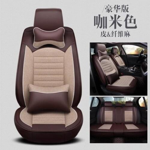 Flax linen Car Seat Covers for Mini One Cooper R50 R52 R53 R55 R56 R60 R61 PACEMAN COUNTRYMAN car accessories