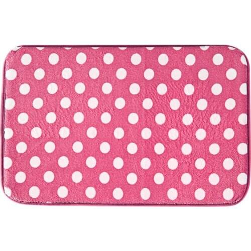New polka dot coral velvet anti-slip door mats Living room door mats bedroom door rug bathroom absorbing mat rb004