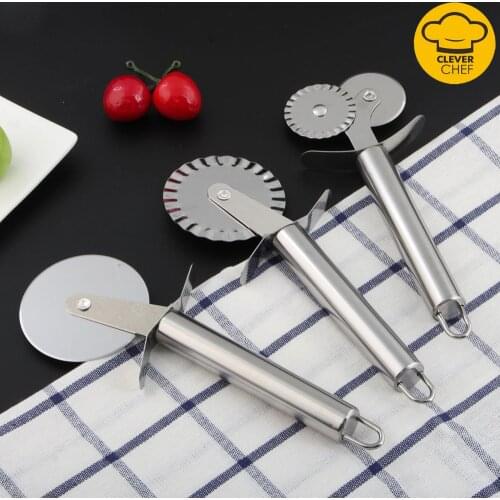 Stainless Steel Pizza Cutter Kitchen Tools and Gadgets Pizza and Dough Knife Baking Accessories Single Wheel Pizza Knives Slicer