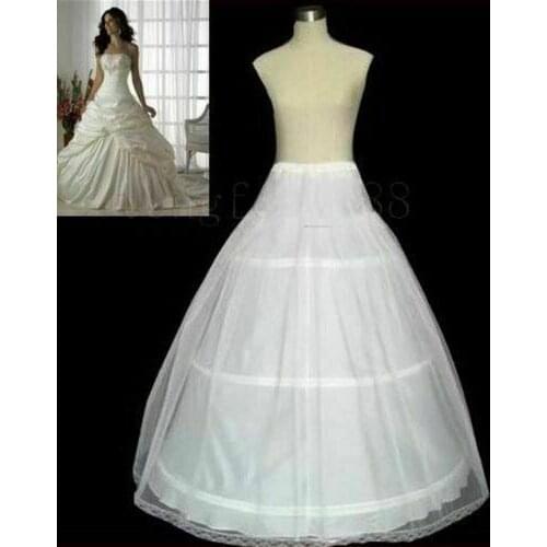 A-line 3 Hoop Bridal Wedding Petticoat Underskirt Crinoline 2022