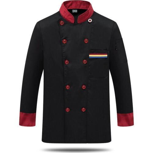 Chef Uniform Costume Breathable Food Service Top Custom Logo Printing Short full Sleeve Restaurant Kitchen Man Shirt Clothing