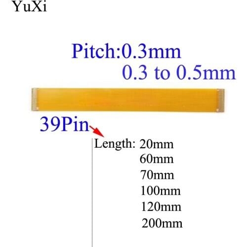 YuXi Forward Direction 39 Pin FFC FPC Flexible Flat Cable Pitch 0.3mm Same Direction length 20mm 60mm 70mm 100mm 120mm 200MM
