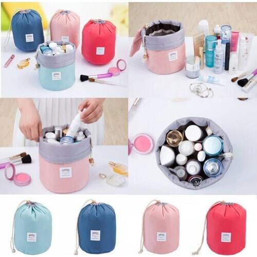 Women Lazy Travel Makeup Bag Organizer Drawstring Cosmetic Bag Fashio Make Up Case Storage Pouch Toiletry Beauty Kit