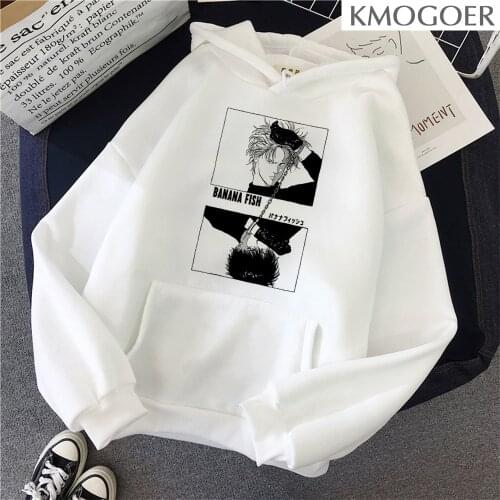Ash and Eiji Banana Fish Anime Funny Hoodie Female Casual Women Swearshirt Ulzzang Kawaii Women Streetwear Grunge Harajuku