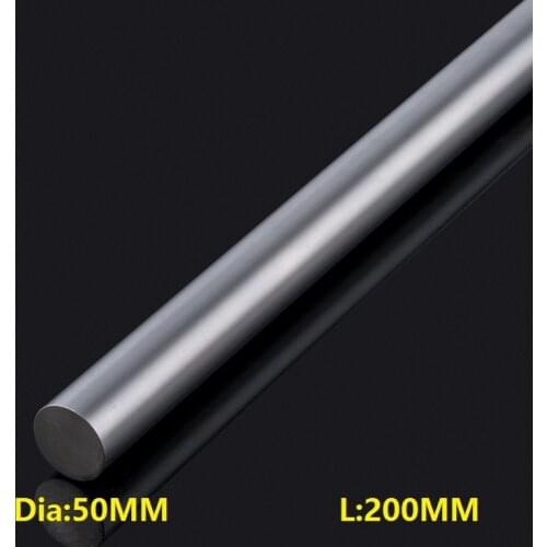 1pcs 50mm linear shaft 200mm long 50mmx200mm hardened chromed plated steel rod
