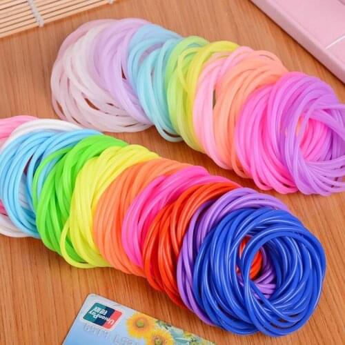 10-50PCS Color Silicone Rubber Band 2mm Roung Ring Jewelry Hair Accessories Kids Birthday Baby Shower Party Favor Christmas Gift