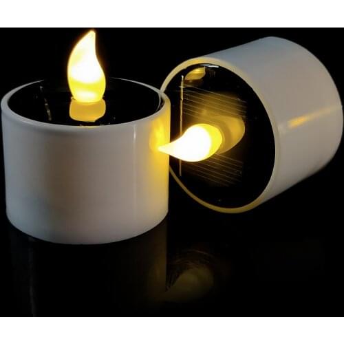 12x 6x Solar Powered Candle Warm White Flicker LED Tea Light Battery Operated Night Lamp DIY Wedding Party Event Lighting Prop