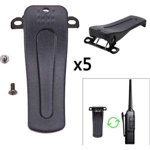 5 x Belt Clip For Retevis H777 for BaoFeng BF-666S 777S BF-888S 2-Way Radio PVC Texture Car Mobile Radio Interphone Accessories