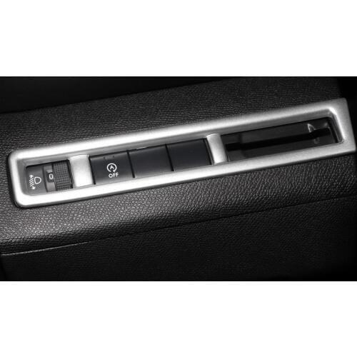 ABS Car Headlight Adjustment button Cover Car Styling Interior Chrome Fit For 2017 Peugeot 5008 3008 GT Accessories