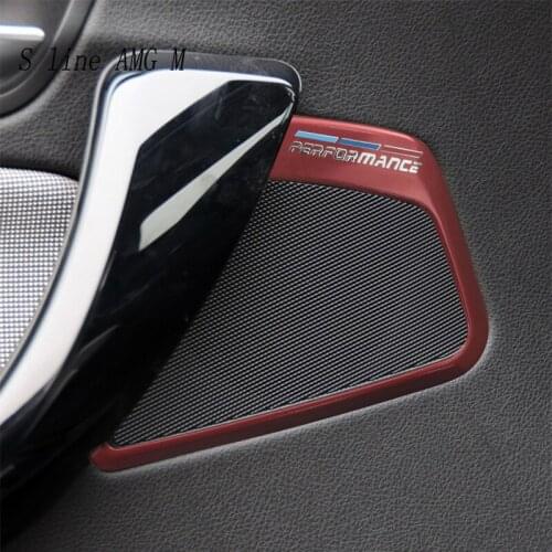 Car Styling for BMW 1 Series F20 F21 For M performance Accessories Interior Trim Door Audio Speaker Panel Frame Cover Stickers