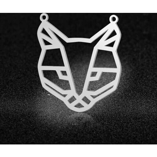 100% Stainless Steel Large Panther Baby Elephant Lion Head DIY Connector Charm Pendants Wholesale DIY Jewelry Finding Charms