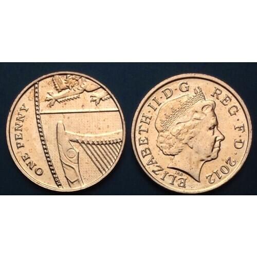 British 1 Pence Coin 100% Real Genuine Original Coin Comemorative Coin Collection Rare Unc