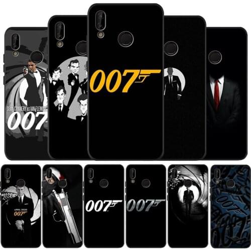 James bond 007 Black Silicone Soft Phone Case For Huawei 40 30 20 10 9 Lite Pro P smart 2019 Y6 Y6 Prime2019 Y9 2018