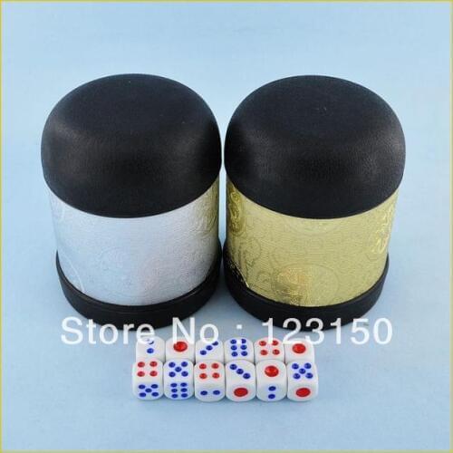 DC-008 Mushroom head Dice Cup, Golden and Silver color as a pair