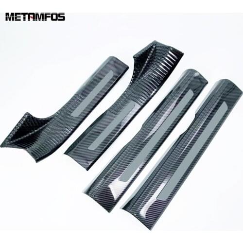 For Audi Q5 2018 2019 2020 Interior Door Sill Sticker Scuff Guard Plate Protection Strip Stainless Steel Accessories Car Styling