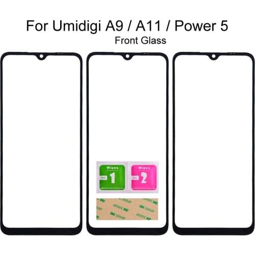 For Umidigi A9 A11 Mobile Front Glass Panel For Umidigi Power 5 (No Touch Screen) Outer Glass Panel Cover New Phone Repair Sets
