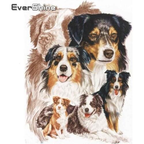 Evershine Diamond Painting Dogs Cross Stitch Animals Full Set Embroidery Mosaic Full Square Rhinestone Home Decoration