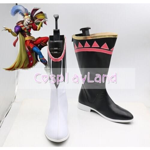 Final Fantasy VI Kefka Palazzo Cosplay Shoes Boots for Adult Men Shoes Costume Accessories Custom Made Halloween Party Shoes