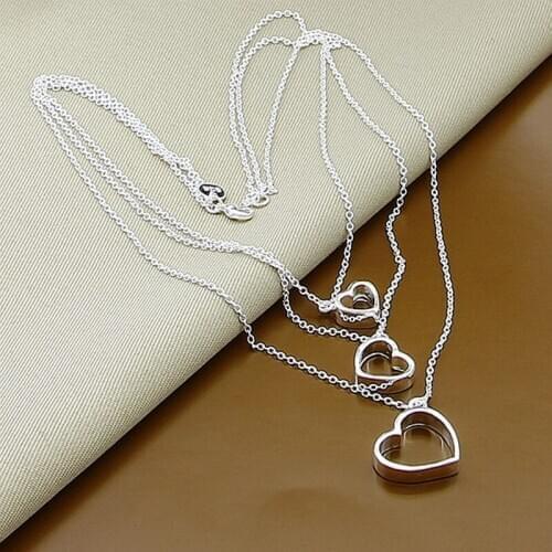 Beautiful Heart Charm Statement Necklace Fashion Jewelry Womens Pendant Romantic Wedding Jewelry Gifts