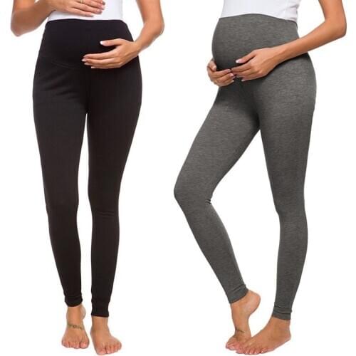 Maternity Leggings For Women Pregnant Yoga Pants Super Elastic Soft Over Belly Pregnancy Leggings Mama Fitness Sports Clothes