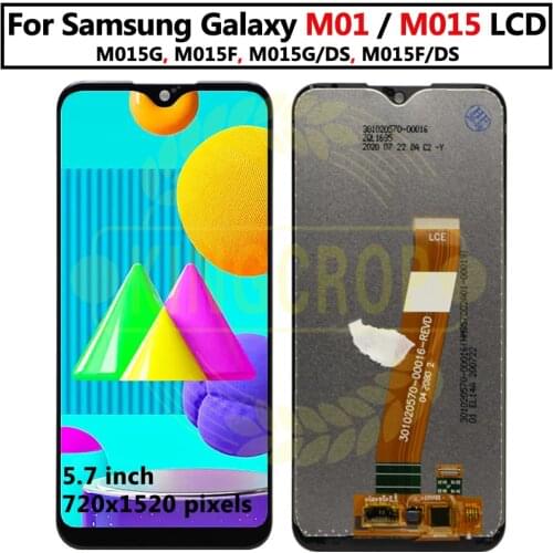 New LCD For Samsung Galaxy M01 LCD with frame Display Touch Screen Digitizer Assembly For Samsung SM M015F SM M015G SM M015M