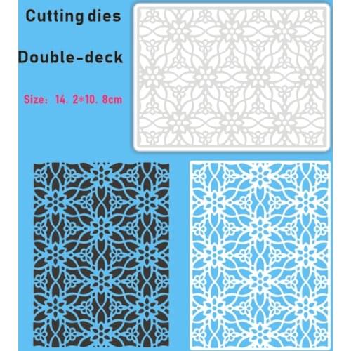 PANFELOU 14.2x10.8cm Flowers panel metal craft Carbon Steel Cutter paper die cutting dies Scrapbooking/DIY Embossing cards