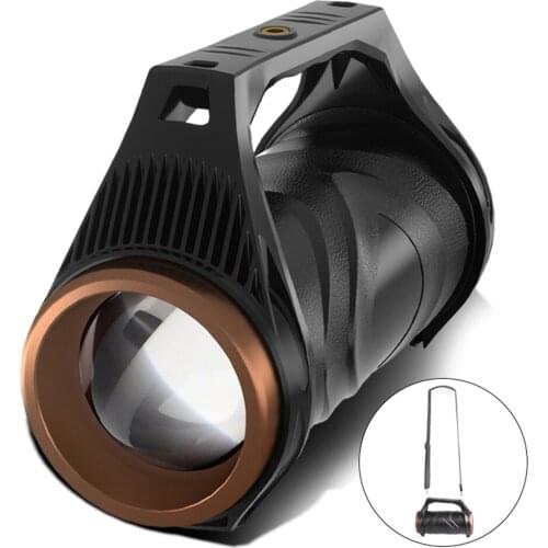 XHP99 High Transmittance Searchlight Rotating Zoom Tail COB Induction Multifunctional Portable Lamp Night Fishing Light
