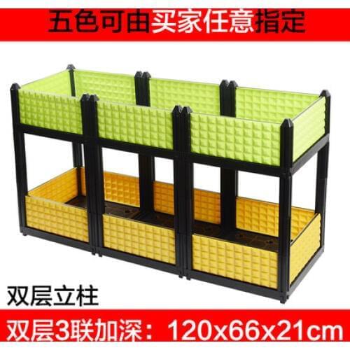 Rectangular plastic flower pots home roof garden equipment large pots vegetables vegetable box garden flower pot stand