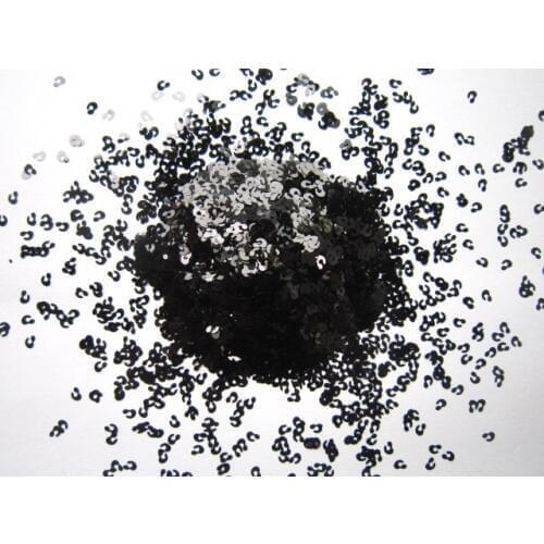 Solvent Resistant Black Color Leopard Spot shape Glitter