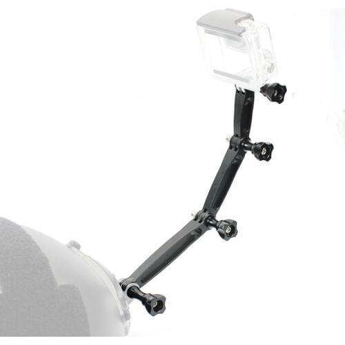 CNC Aluminum Alloy 3 Ways Extension Arm Monopod for Gopro Hero SJcam Action Cameras Selfie Stick for Tactical Helmet