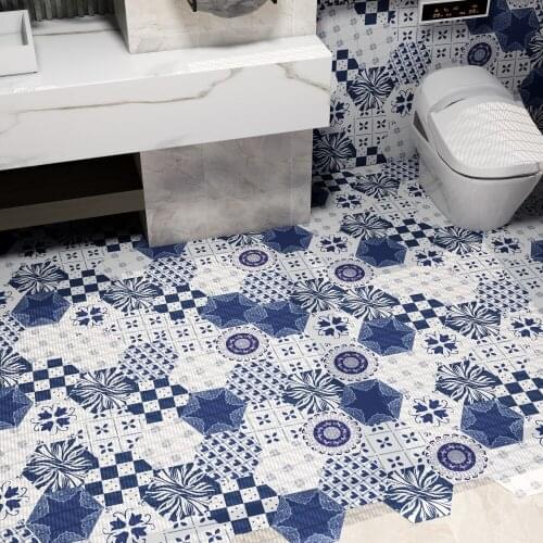 Thicken Retro Pattern Matte Surface Tiles Sticker Transfers Covers for Kitchen Bathroom Tables Floor Hard-wearing Wall Decals
