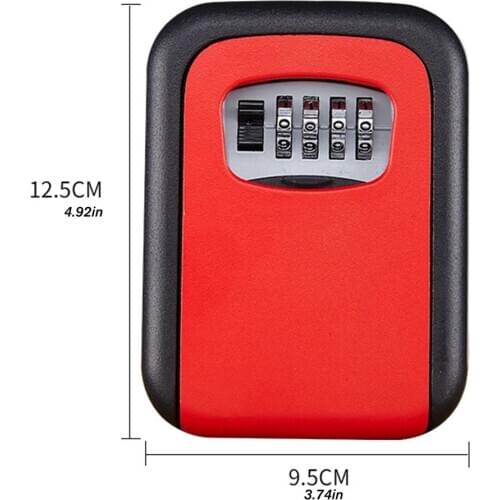 Password Key Box Outdoor Key Safe Wall-Mounted Travel Safety Padlock Key Storage Box Key Storage Security Password Box