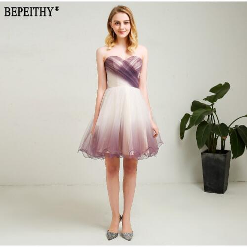 BEPEITHY New Design Vestido De Festa Longo Sweetheart Pleats Little Dresses Short Prom Dresses Cocktail Dresses 2019