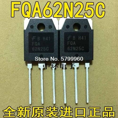 10pcs/lot FQA62N25C 62N25 62A 250V TO-3P transistor