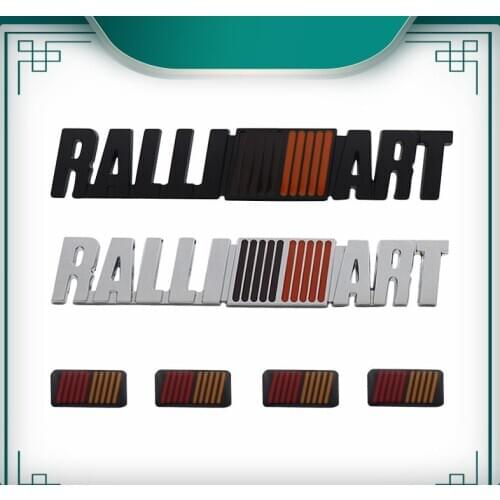 3D Ralliart ralli art for Lancer 9 10 Asx Outlander 3 Pajero car Hood Fender trunk Nameplate Decal Emblem Badge Sticker