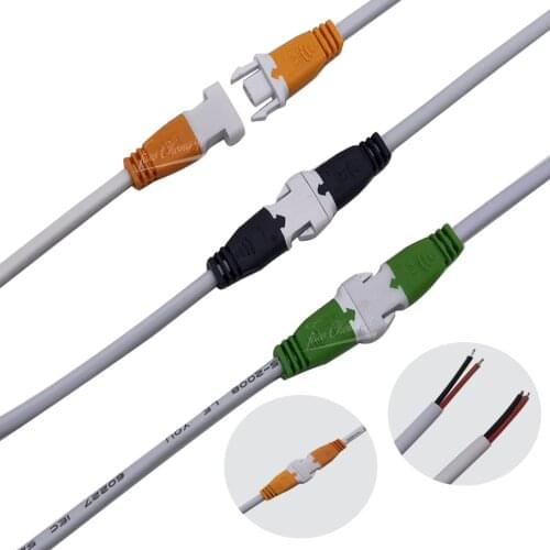 50 Pairs DC LED Connectors with Lock Buckle 15cm length cable,DC 5.5 x 2.1mm DC Male Female jack adapter for LED Strip Light