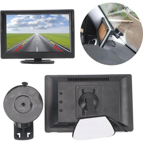 Rubber Cup + Bracket Car Parking Assistance Waterproof Infrared Rear View Monitor 5 Inch Car Reversing Rearview Backup Camera