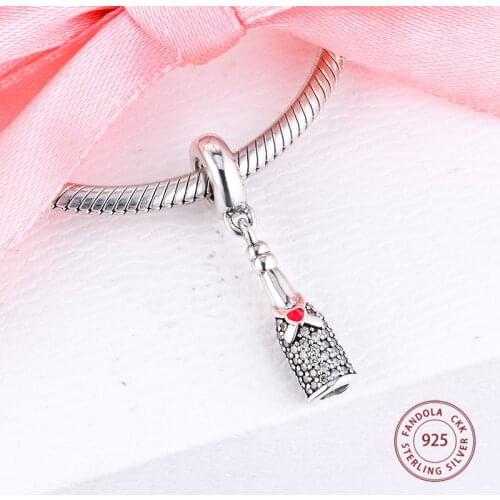 100% Real 925 Sterling Silver Celebration Time Dangle Charms Beads Fits Pandora Bracelets DIY Jewelry Making Accessories Bijoux