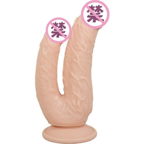 Jelly Realistic Double Ended Dildo for Anal Dual Sided Headed Penetration G-spot Big Penis for Women Masturbator Sex Toys Shop