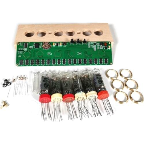 Electronic tube /glow tube clock DIY kit in14 Nixie Tube digital LED clock gift circuit board kit PCBA