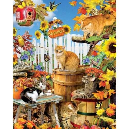Gatyztory Frame Cats DIY Painting By Numbers Halloween Handpainted Oil Painting Modern Home Art Canvas Paint