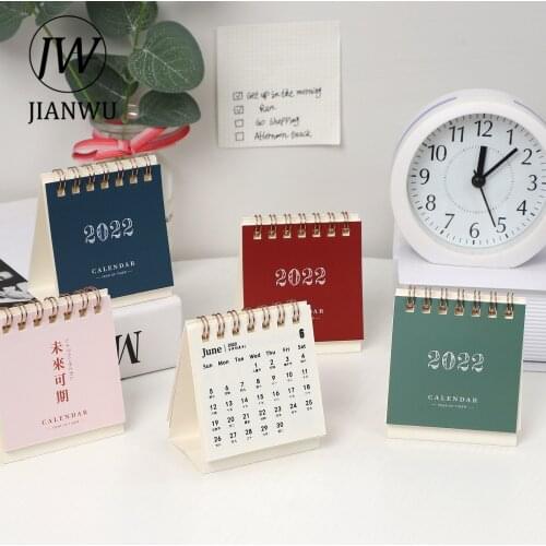 JIANWU 2021 2022 Mini Desk Calendar Creative Cute Homeoffice 365 Days Calendar Kawaii Desk Decoration Stationery Supplies