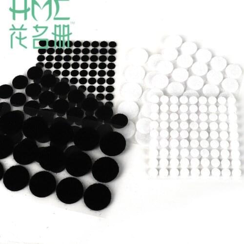 100Pairs White Self-Adhesive Fastener Tape Dots Hook And Loop Magic Sticker Nyloy Table Chair feet Protection 10/15/20/25/30mm