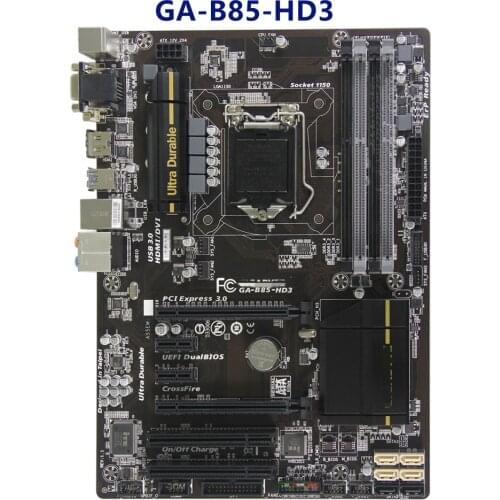 For GIGABYTE GA-B85-HD3 Desktop Motherboard B85 Socket LGA 1150 i3 i5 i7 DDR3 32G Micro-ATX UEFI BIOS Original Used Mainboard