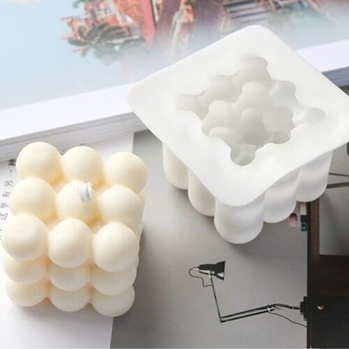 New DIY Candles Mould wax Candles mold Aromatherapy Plaster Candle 3d Silicone Mold Handmade Soy Cube Soap Molds