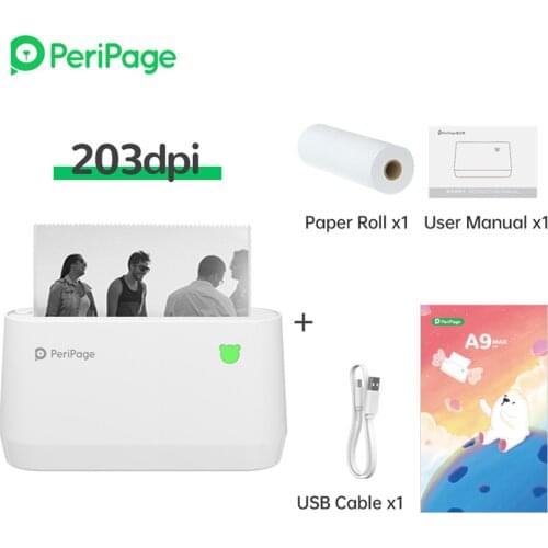 Portable 203dpi Mini Thermal Printer A9 MAX BT Wireless Photo Mobile Printer Inkless Printing Receipt Label Maker Sticker