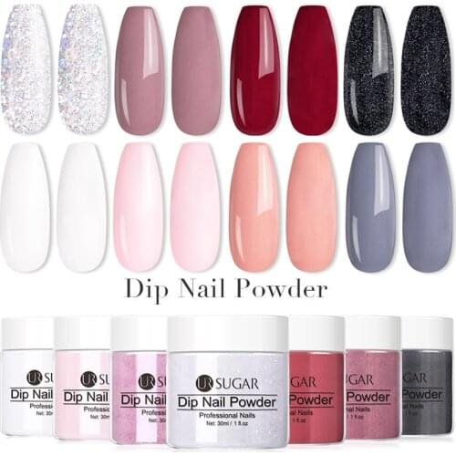 UR SUGAR High Capacity Dip Nail Powder Laser Nail Glitter Natural Dry No Lamp Cure Summer Pigment DIY Gel Nail Art Decoration