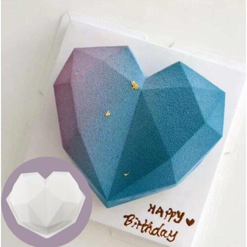 Silicone Baking Pan for Pastry 3D Heart Mold for Chocolate Mousse Cake Form Tray Dessert Decorating Tool Accessories