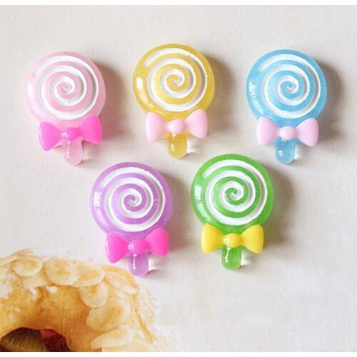 10Pcs/Lot Kids Sweet Lollipop Slime DIY Accesorios Toy Slime Supplies Filler For Clear Fluffy Slime Gift Beads Toys For Childern